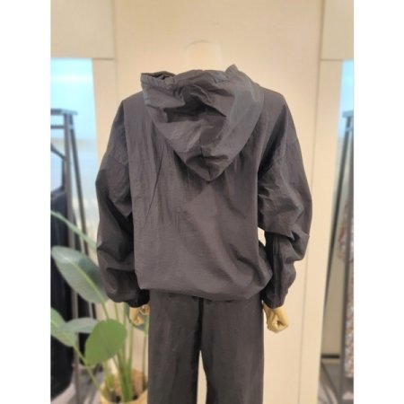 바스락 브룩 후드조거 세트 블랙