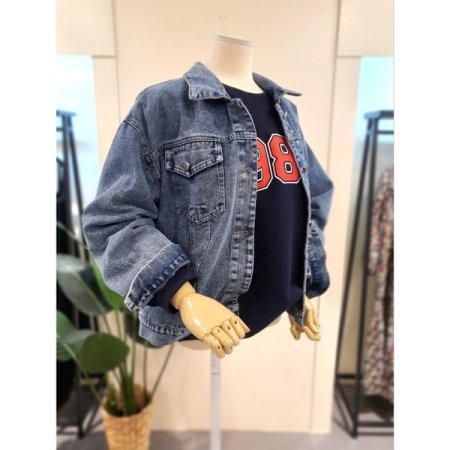 포켓 카라 데님 자켓 청자켓 DL