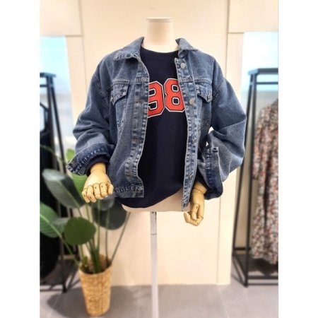 포켓 카라 청자켓 블루