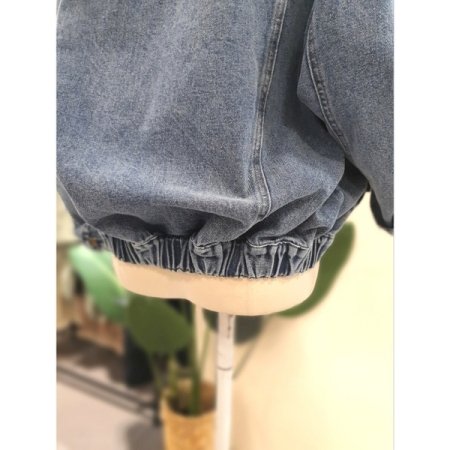 후드 탈부착 밴딩 청자켓 다크블루