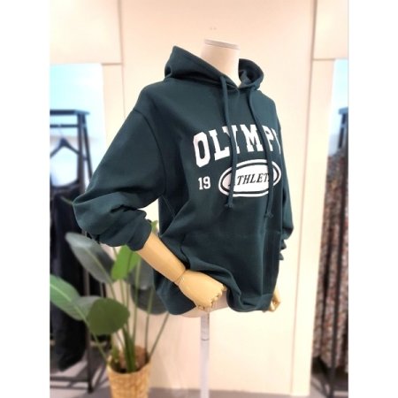 올림피아 후드 티셔츠 그린