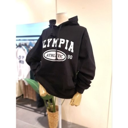 올림피아 후드 티셔츠 블랙