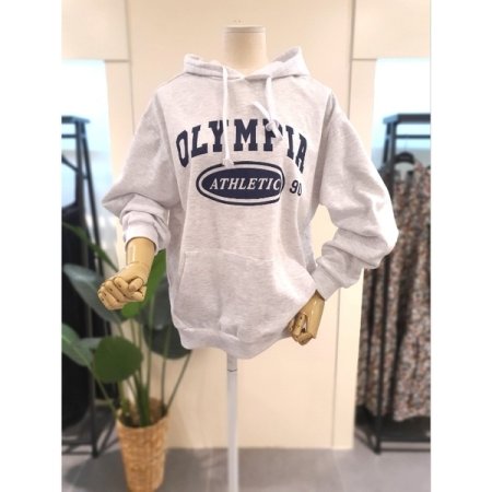 올림피아 후드 티셔츠 블랙