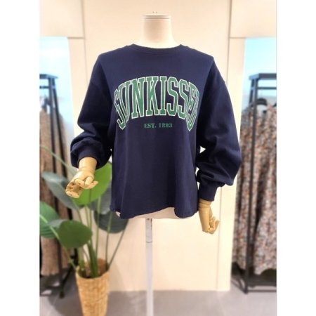 키스트 컷팅 쭈리 맨투맨 네이비