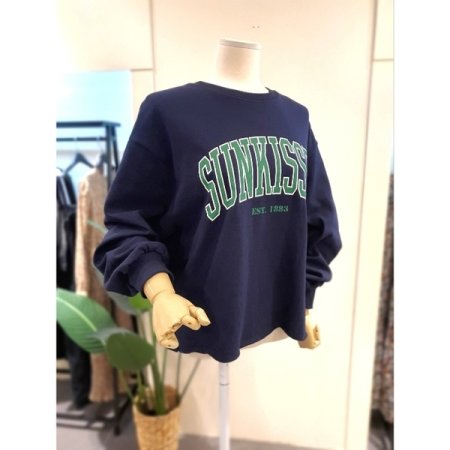 키스트 컷팅 쭈리 맨투맨 네이비