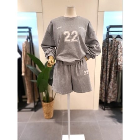 22 맨투맨 반바지 세트 네이비