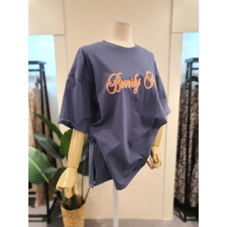 힐스 프린팅 박시 티셔츠 다크그레이