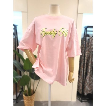 힐스 프린팅 박시 티셔츠 다크그레이