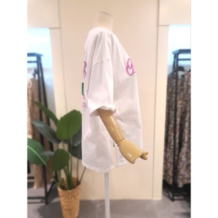 힐스 프린팅 박시 티셔츠 아이보리