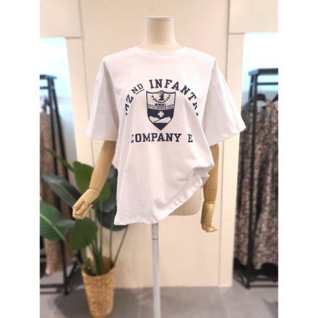 ND 프린팅 반팔 티셔츠 레드