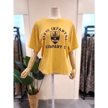 ND 프린팅 반팔 티셔츠 레드