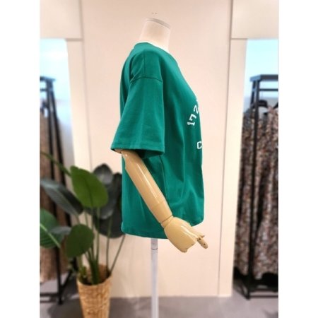 172 프린팅 반팔 티셔츠 그린