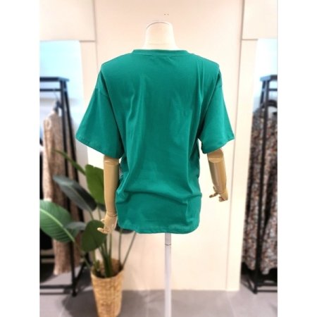 172 프린팅 반팔 티셔츠 그린