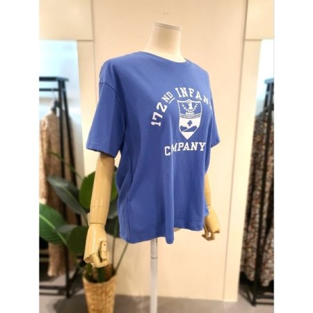 ND 프린팅 반팔 티셔츠 블루