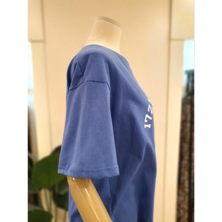 ND 프린팅 반팔 티셔츠 블루