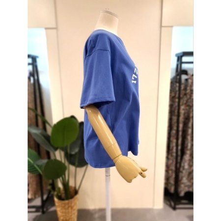 ND 프린팅 반팔 티셔츠 블루