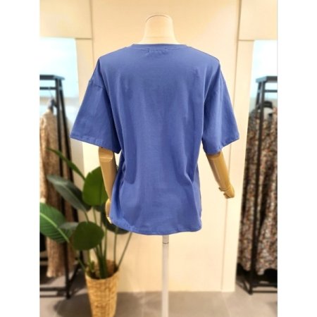 ND 프린팅 반팔 티셔츠 블루