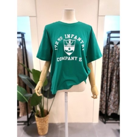 ND 프린팅 반팔 티셔츠 블루