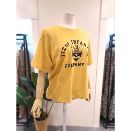 172 프린팅 반팔 티셔츠 옐로우