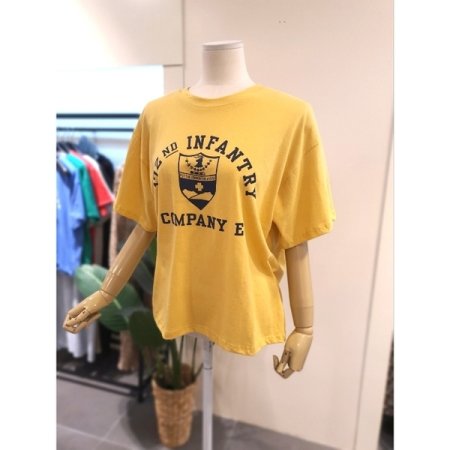 172 프린팅 반팔 티셔츠 옐로우