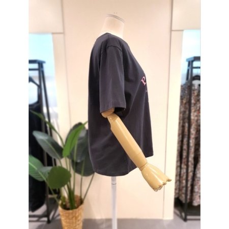 도그 반팔 티셔츠 다크그레이