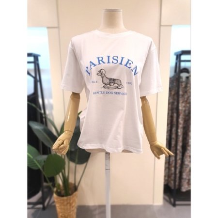 파리지엔 반팔 티셔츠 화이트