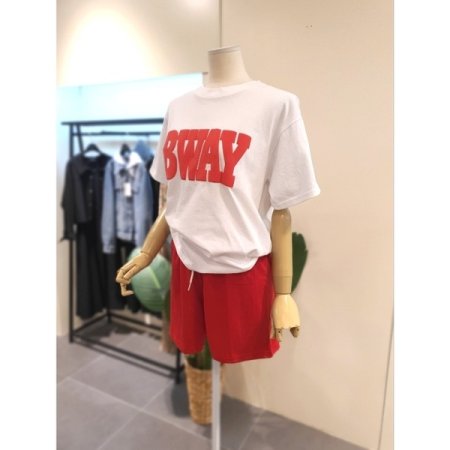 반팔 반바지 세트 아이보리