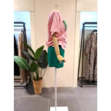 반팔 반바지 세트 핑크