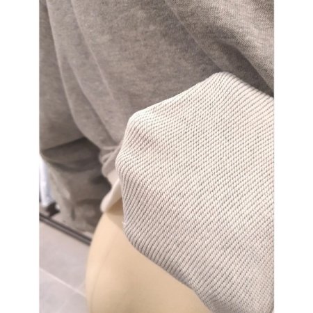 사운드 배색 맨투맨 티셔츠 그레이