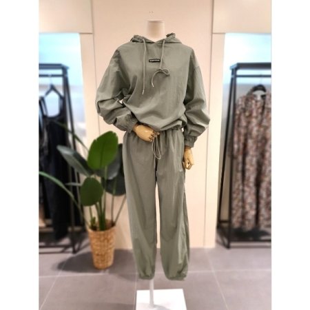바람막이 후드조거팬츠 세트 2색상