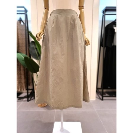 바스락 블라우스 스커트 세트 카키