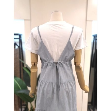 해피 스트링 캐미 원피스 스카이블루