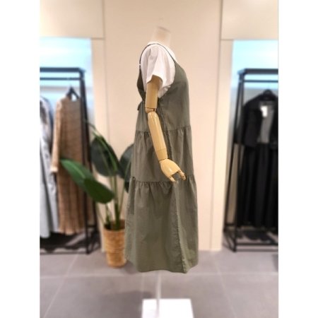 해피 스트링 캐미 원피스 카키