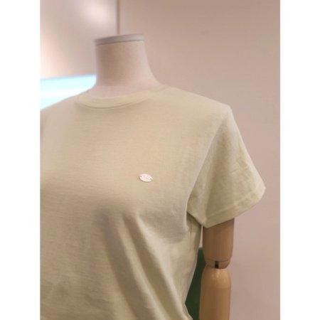 베이직 자개 장식 반팔티 라이트그린