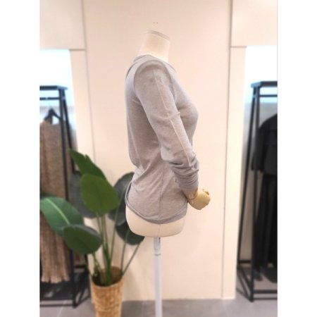 올데이 핑거홀 티셔츠 그레이