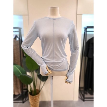 올데이 핑거홀 티셔츠 스카이블루