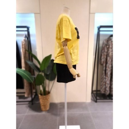 비웨이 반팔 반바지 세트 옐로우