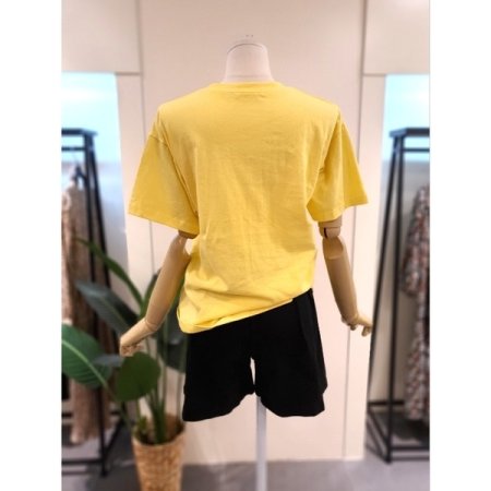 비웨이 반팔 반바지 세트 옐로우