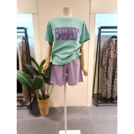 비웨이 반팔 반바지 세트 옐로우