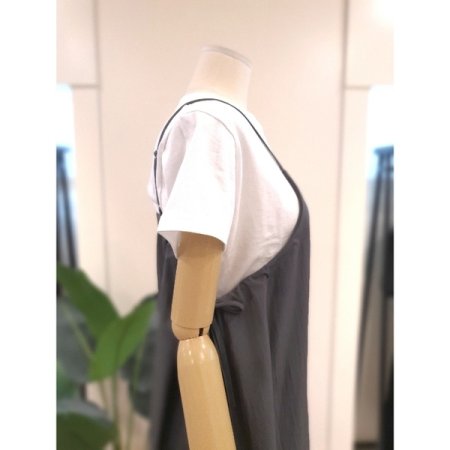 스트링 끈 원피스 다크그레이