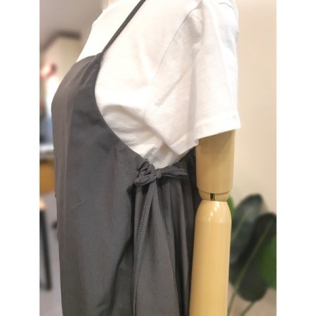 스트링 끈 원피스 다크그레이