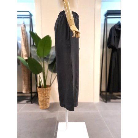 면혼방 밴딩 와이드 팬츠 다크그레이