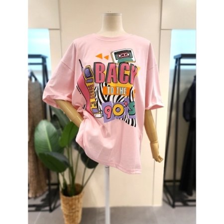 90 박시 반팔 티셔츠 그레이