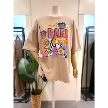 90 박시 반팔 티셔츠 그레이