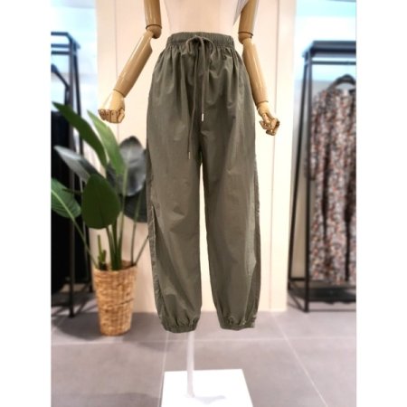 바스락 1980 후드조거세트 카키