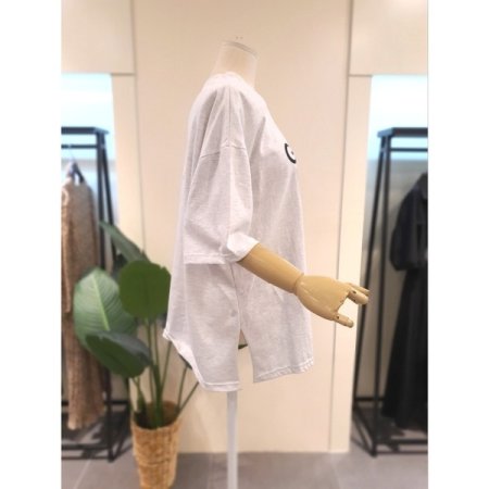 핀터 박시 티셔츠 라이트그레이