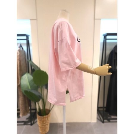 핀터 박시 티셔츠 핑크