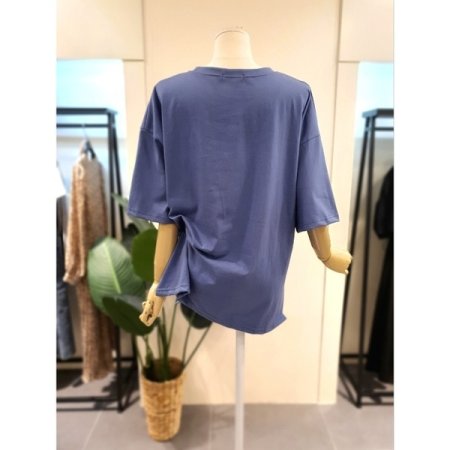 핀터 박시 티셔츠 블루