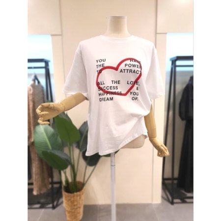 하투하 반팔 티셔츠 화이트