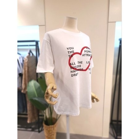 하투하 반팔 티셔츠 화이트